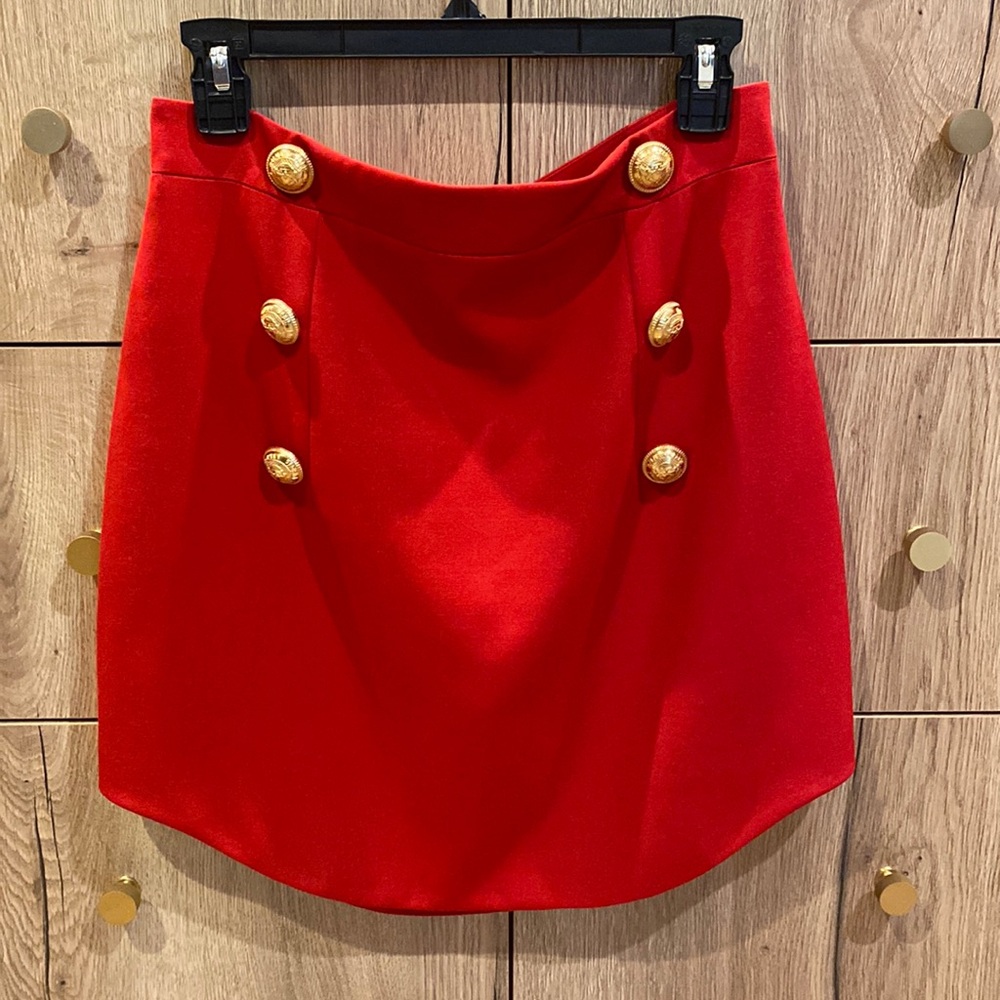 Balmain skirt with gold hardware
